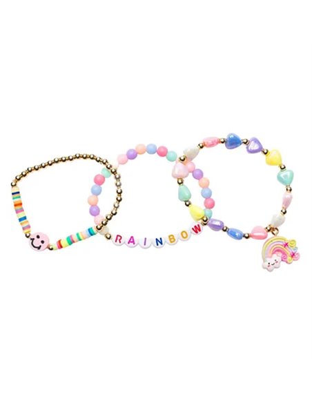 Ensemble de 3 bracelets - Rainbow Smiles (3 pcs)