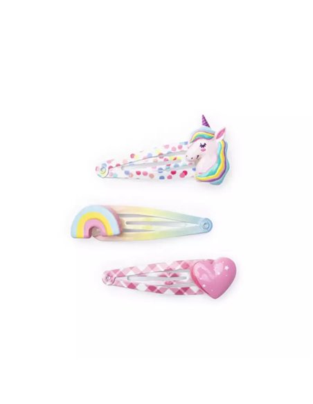 Ensemble de barrettes  - Unicorn Cutie (3 pcs) - great pretenders
