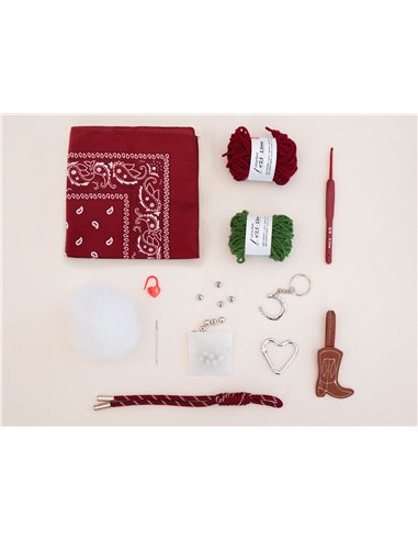 Kit DIY Crochet Bag Charms - Cherry Cowboy - la petite epicerie