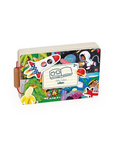 Livre puzzle/encastrement voyage-aventure Sophia Touliatou - Vilac