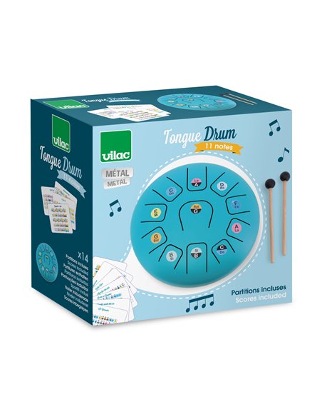 Tongue drum 11 notes (20 cm) - Tambour à langues xylophone - Vilac