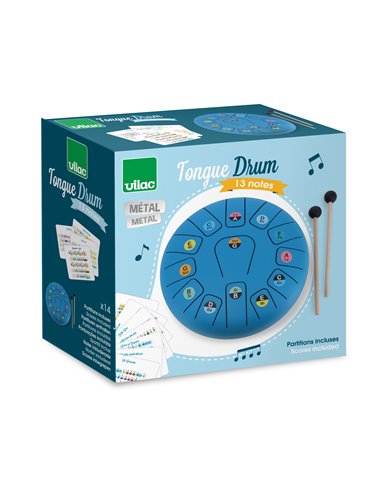 Tongue drum 13 notes (25cm)  - Tambour à langues xylophone - Vilac