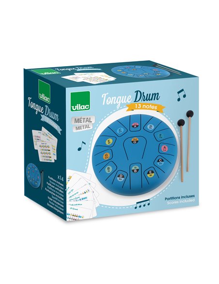 Tongue drum 13 notes (25cm)  - Tambour à langues xylophone - Vilac