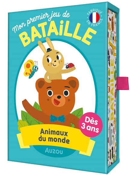 JEU DE CARTES - MON PREMIER JEU DE BATAILLE - ANIMAUX DU MONDE - Auzou