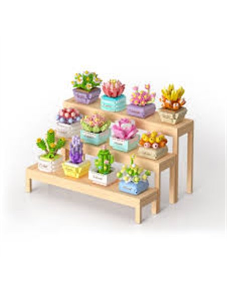 KOCO Mini set de construction pot de fleurs succulente