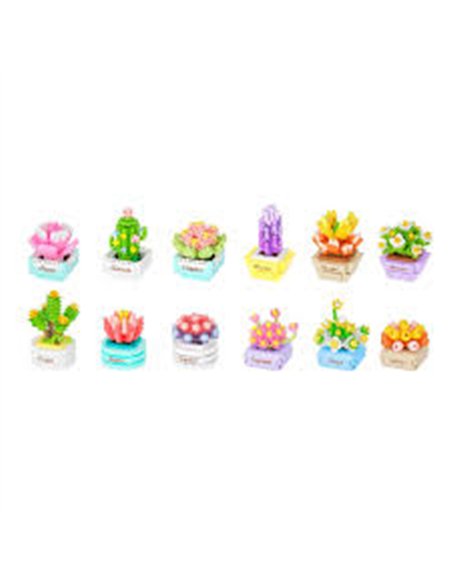 KOCO Mini set de construction pot de fleurs succulente