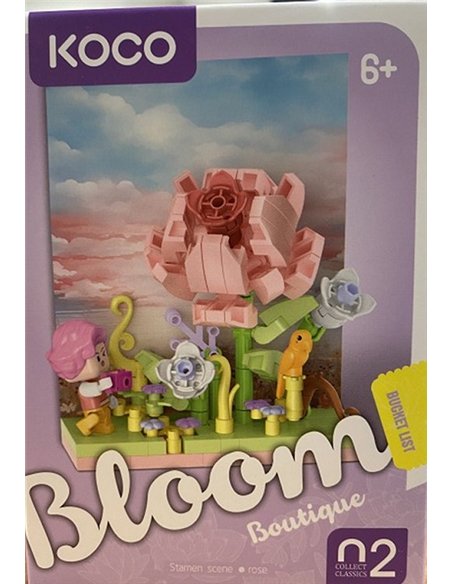 KOCO mini set de construction scène fleurs n°2