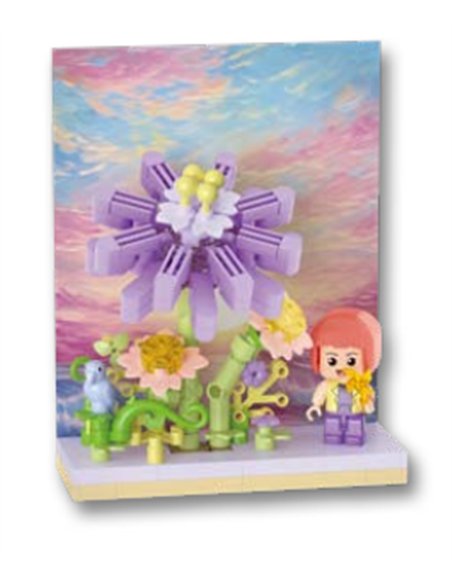 KOCO mini set de construction scène fleurs n°1