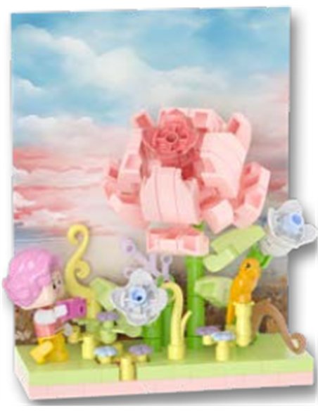 KOCO mini set de construction scène fleurs n°2