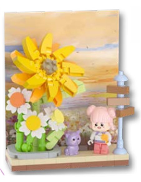 KOCO mini set de construction scène fleurs n°6