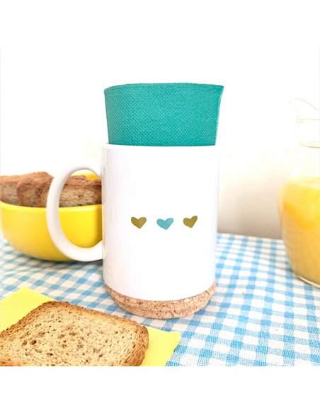 Mug Pop avec son couvercle en liège "Merci" - Marcel & Lily
