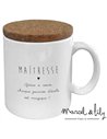 Mug Avec Son Couvercle En Liège - maitresse - Marcel & Lily