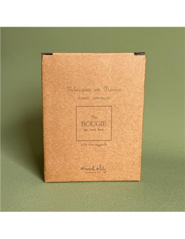 Bougie végétale " MERCI" 2 mèches 220 gr- Fraise des Bois - Marcel & Lily