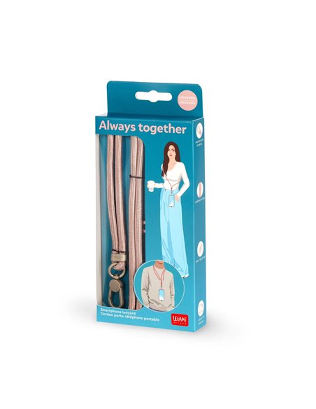 Cordon Porte-Téléphone Portable Rose Gold - Always Together - LEGAMI