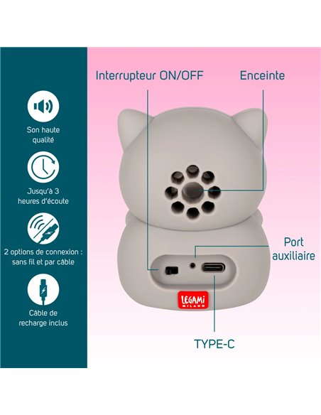 Enceinte sans fil avec support The Sound of Cuteness kitty - LEGAMI