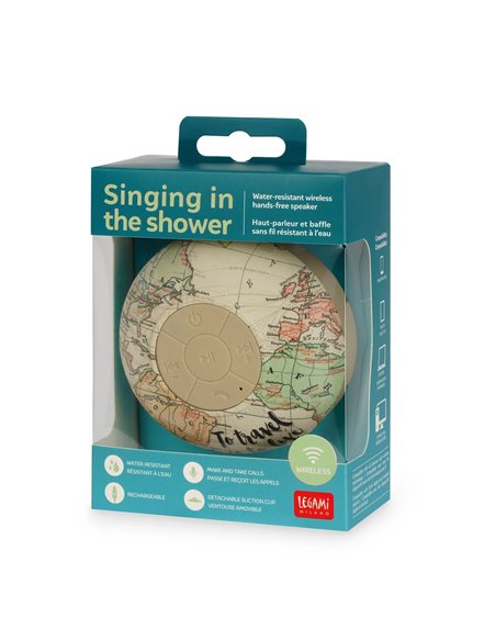Haut-Parleur et Enceinte Bluetooth® Résistant à l’Eau Travel - Singing In The Shower - LEGAMI