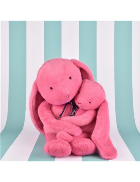 Lapin Méloé 56cm - Rose bubble gum - Mailou