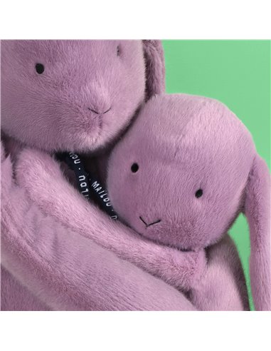 Lapin Méloé 37cm - parme guimauve - Mailou