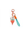 Porte-clés glace chat blanc et orange - itotal