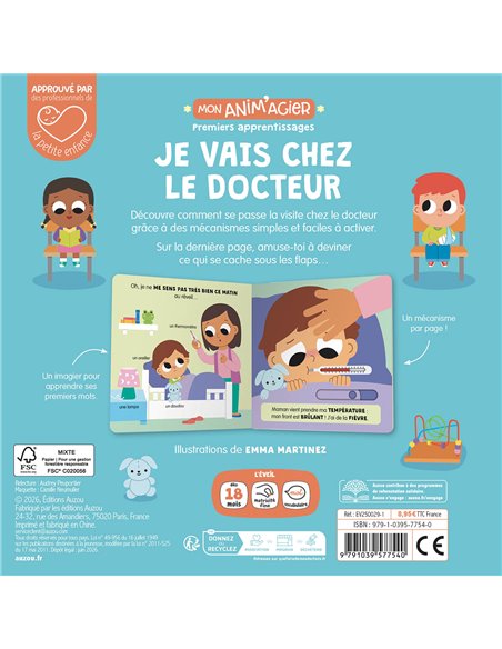 MON ANIM'AGIER - PREMIERS APPRENTISSAGES - JE VAIS CHEZ LE DOCTEUR- Auzou