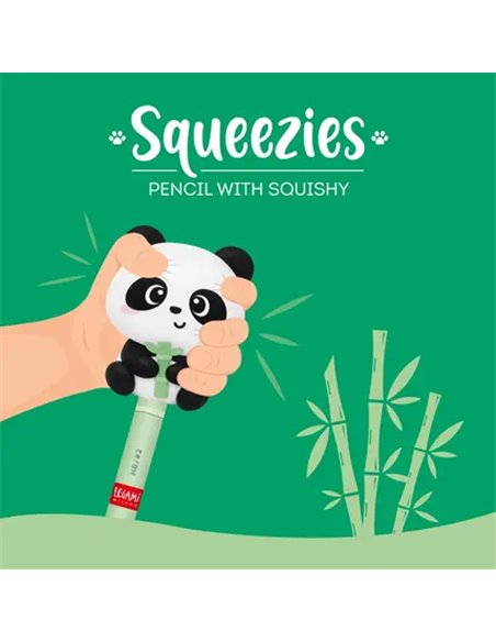 SQUEEZIES - CRAYON AVEC ANTISTRESS - PANDA - Legami