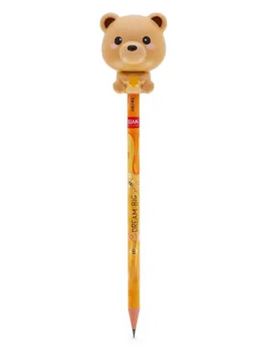 SQUEEZIES - CRAYON AVEC ANTISTRESS - TEDDY BEAR - Legami