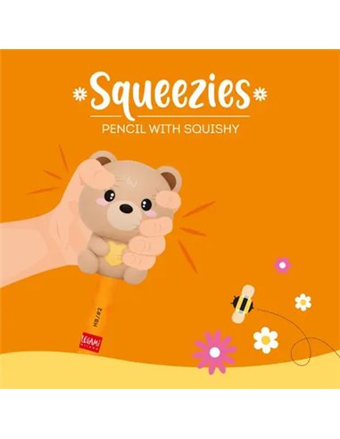 SQUEEZIES - CRAYON AVEC ANTISTRESS - TEDDY BEAR - Legami