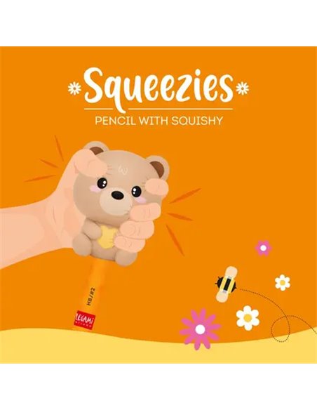 SQUEEZIES - CRAYON AVEC ANTISTRESS - TEDDY BEAR - Legami
