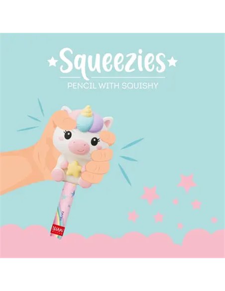SQUEEZIES - CRAYON AVEC ANTISTRESS - UNICORN - Legami