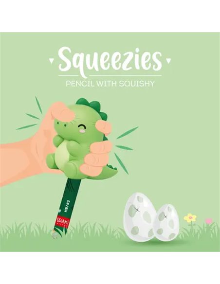 SQUEEZIES - CRAYON AVEC ANTISTRESS DINO - legami