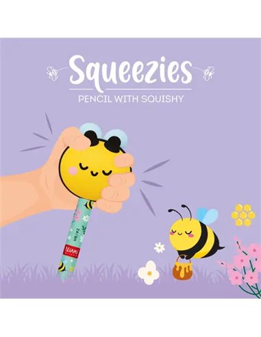 SQUEEZIES - CRAYON AVEC ANTISTRESS - BEE - legami