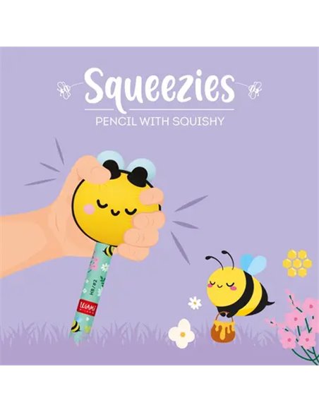 SQUEEZIES - CRAYON AVEC ANTISTRESS - BEE - legami