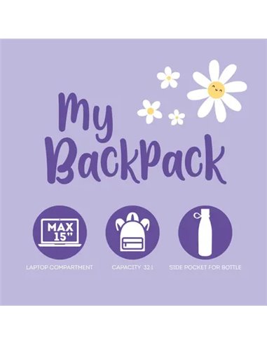 Sac à dos - My backpack - Daidy lila - LEGAMI