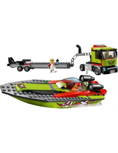 Lego city bateau de course