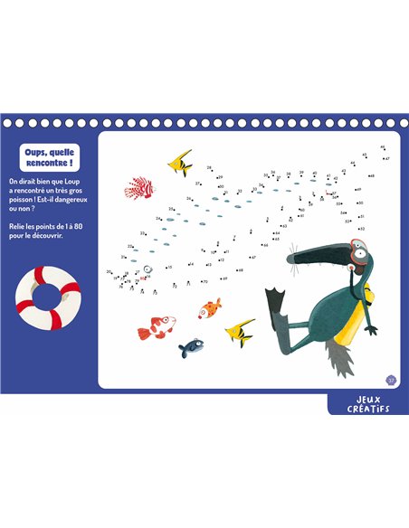 MES JEUX EFFAÇABLES LOUP - À TRAVERS LES OCÉANS ! - Auzou