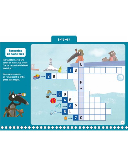 MES JEUX EFFAÇABLES LOUP - À TRAVERS LES OCÉANS ! - Auzou