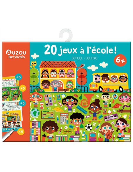 MA POCHETTE DE JEUX - 20 JEUX À L'ÉCOLE - Auzou