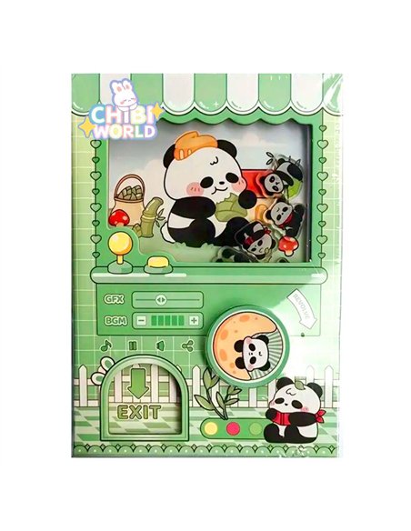 Chibi world - carnet gashsapo vert panda - sycomore