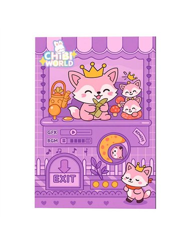 Chibi world - carnet gashsapo violet renard - sycomore