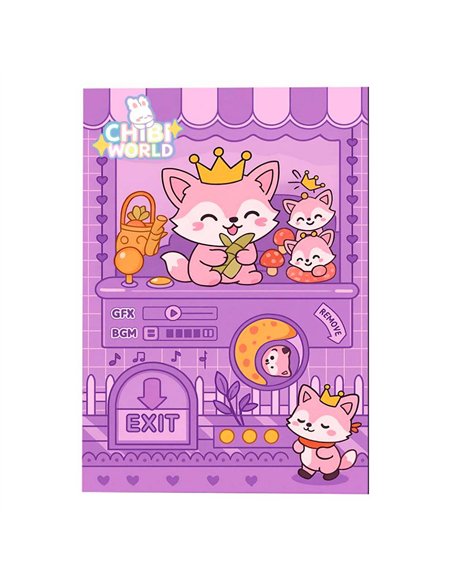 Chibi world - carnet gashsapo violet renard - sycomore