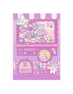 Chibi world - carnet gashsapo violet chat - sycomore