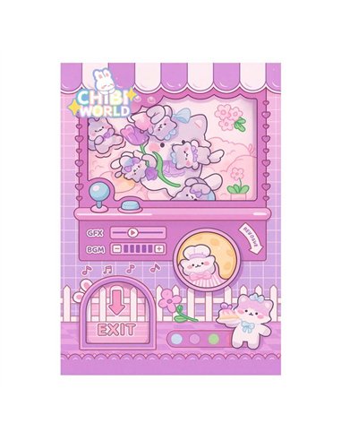 Chibi world - carnet gashsapo violet chat - sycomore