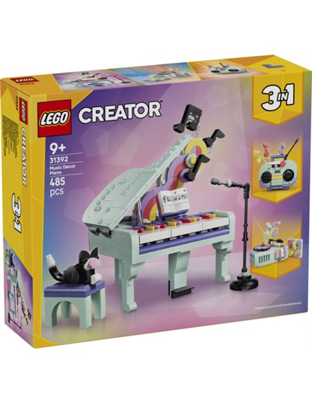 LEGO 31392 Décoration musicale : piano et chat