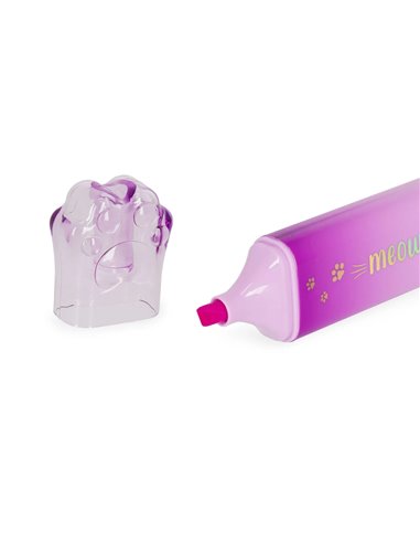 Meow highlighters - surligneur - kitty violet - legami