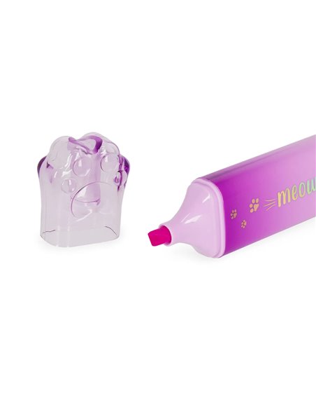 Meow highlighters - surligneur - kitty violet - legami