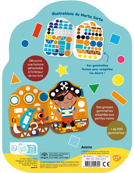 GOMMETTES FORMES - L'AVENTURE DE PETIT PIRATE