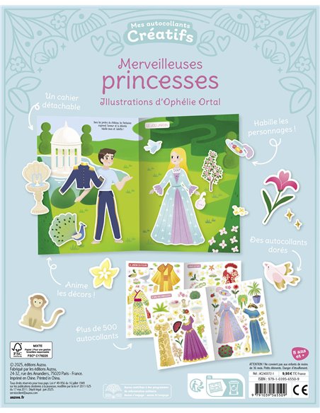 MES 500 AUTOCOLLANTS CRÉATIFS - MERVEILLEUSES PRINCESSES