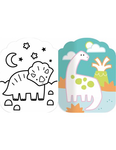 JE COLORIE SANS DÉPASSER - LES DINOSAURES