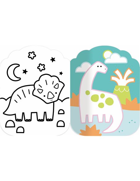 JE COLORIE SANS DÉPASSER - LES DINOSAURES