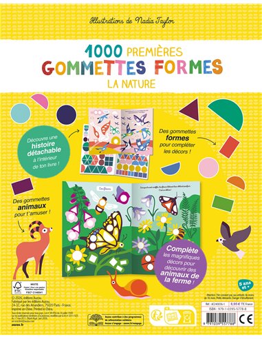 MES TOUT PREMIERS AUTOCOLLANTS - 1000 PREMIÈRES GOMMETTES FORMES LA NATURE